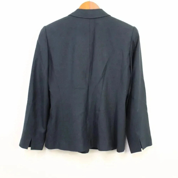 Doncaster navy silk lined blazer size 10 petite - Picture 4 of 14